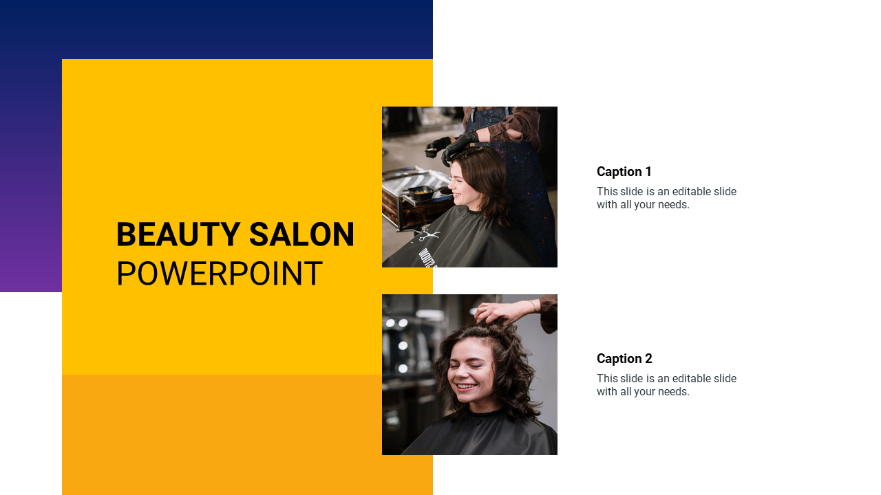 beauty salon PowerPoint templates design